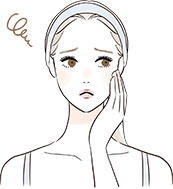 悩む女性イラスト